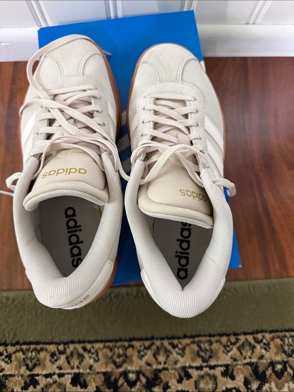 Like New Women’s adidas VL Court Bold Women's Shoes Light Beige Sz 8 - Picture 8 of 9